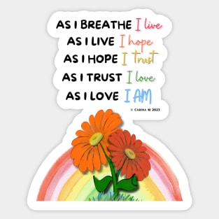 As I Breathe Sticker